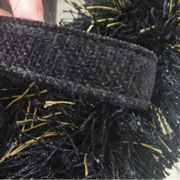 Gold fringe canvas shoulder bag - Picture 5 of 8